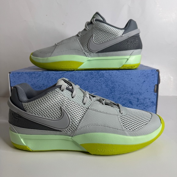 Nike Ja 1 Light Silver Mens Size 9.5 Cyber Cool Gray Granite FQ4796 003 - Picture 1 of 11
